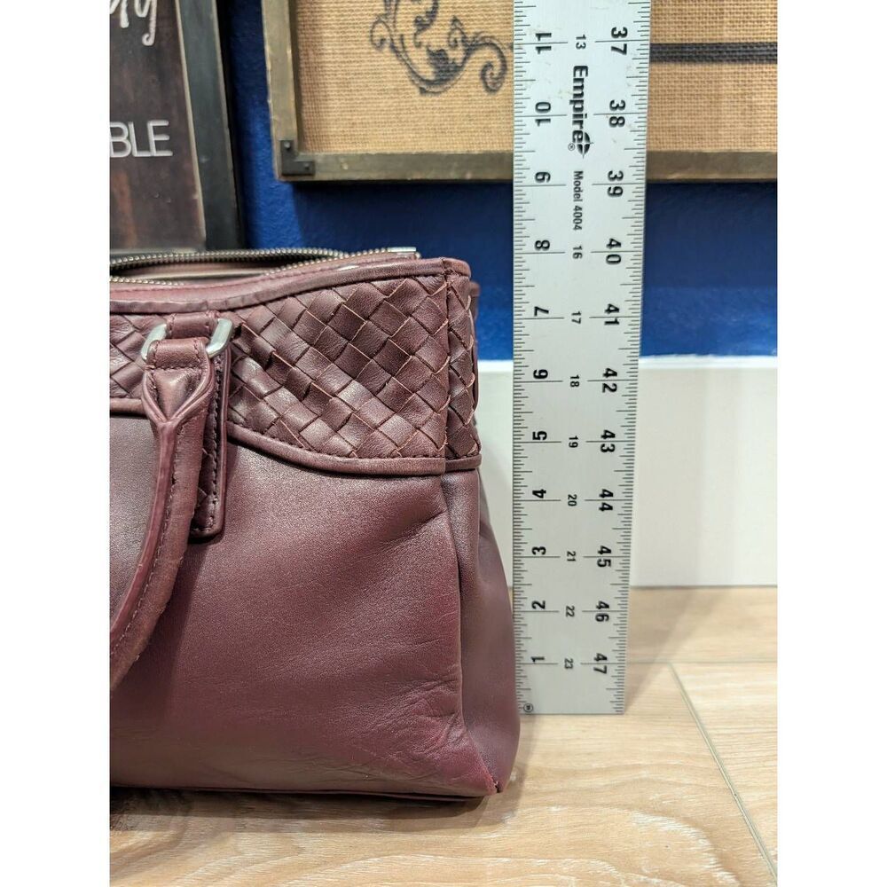 Liebeskind Berlin "Georgia" Leather Satchel Handbag Merlot No Crossbody Strap - Picture 12 of 16
